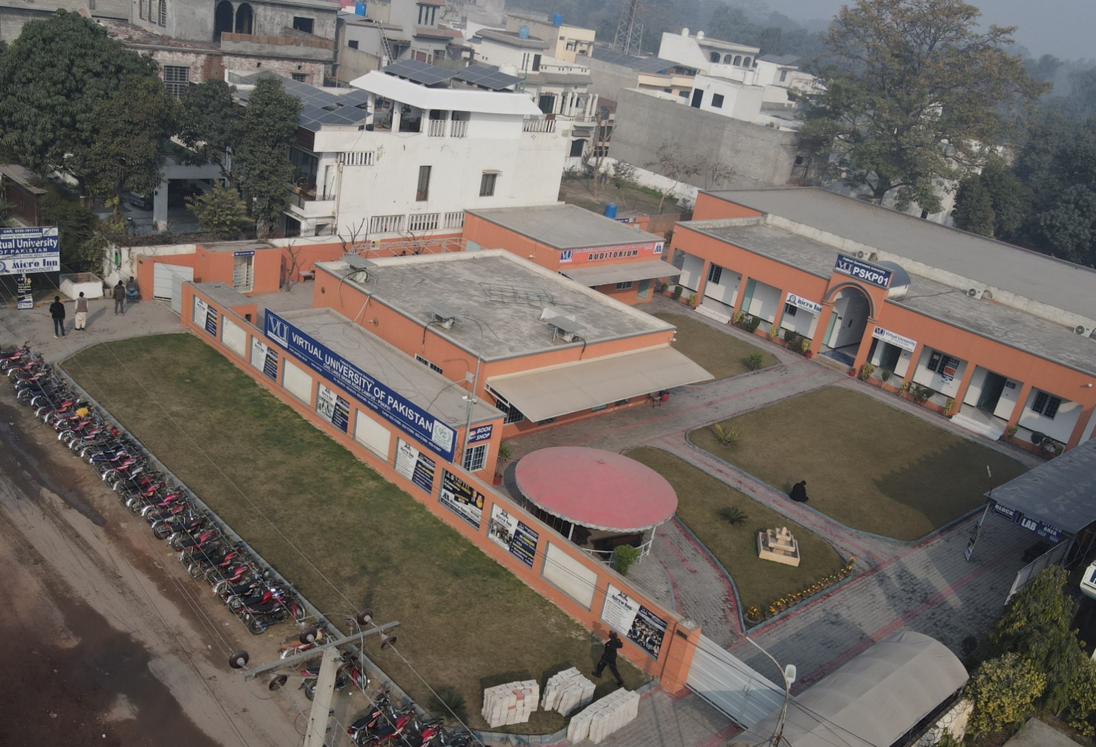 The campus from above