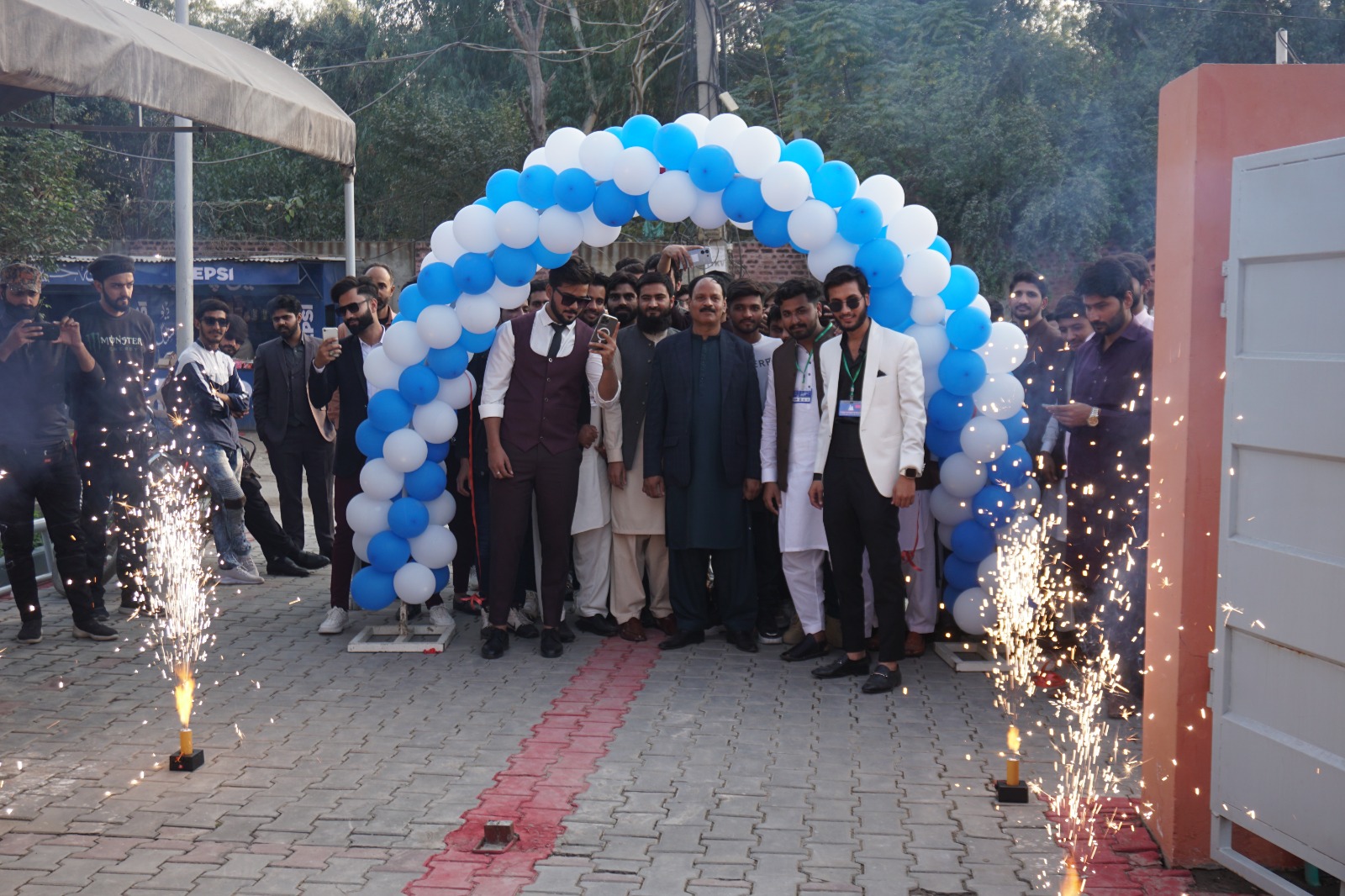 A ribbon-cutting at the campus